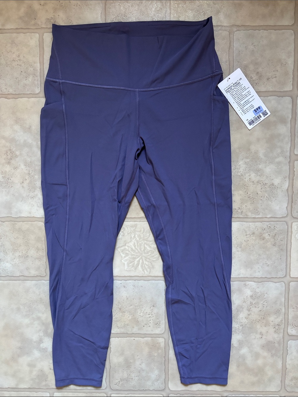 NWT Lululemon Align HR Pant 25” With Pockets in Grape Mist GMST Size 14